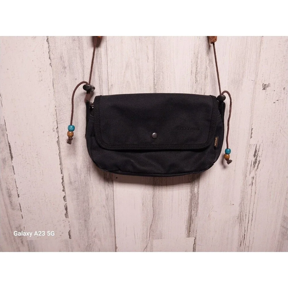 Gootium Small Black Canvas Crossbody Bag